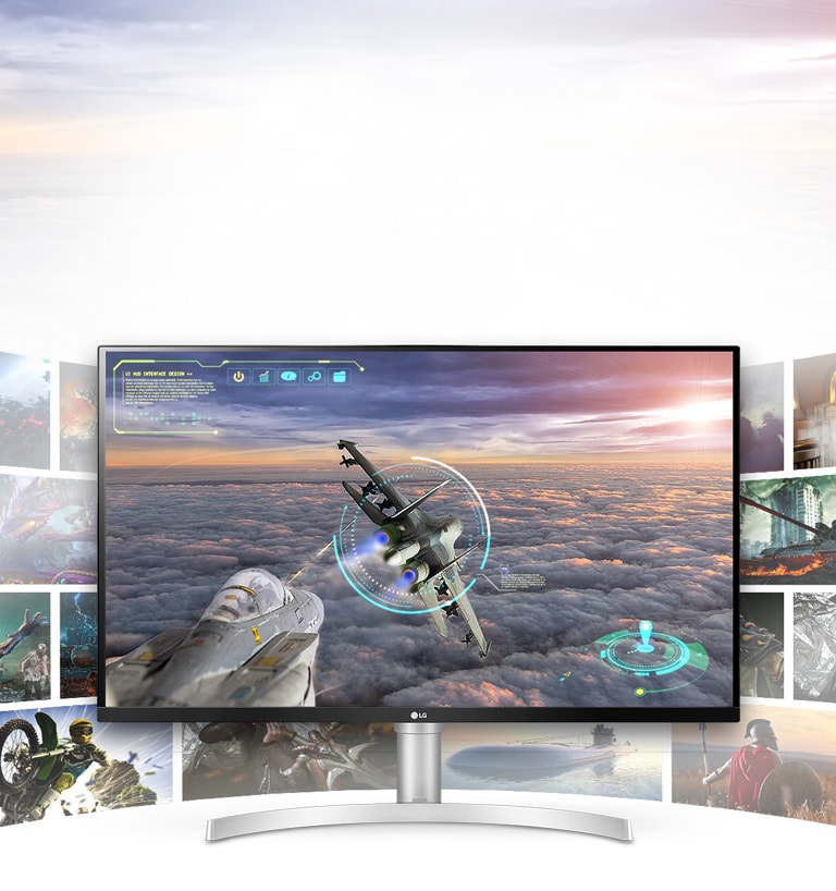 Escena de juego con una claridad excepcional y detalles en la pantalla LG UHD 4K