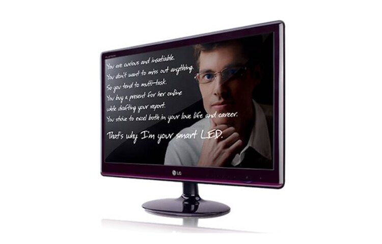Vista frontal de LG Monitor LCD LED, Serie E50 - Un verdadero amigo para la Gran vida digital E2250S