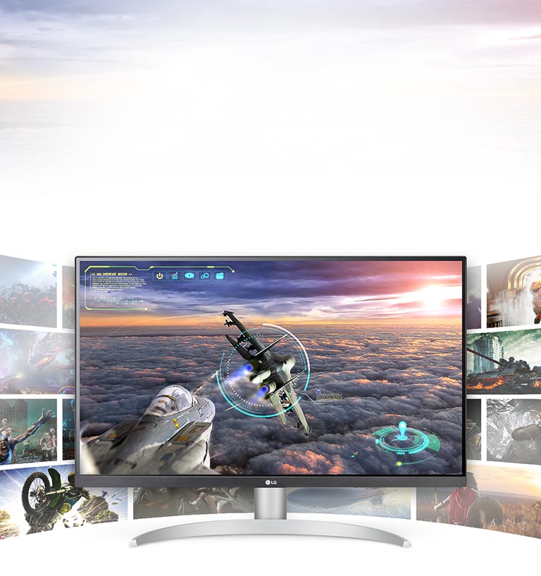 Escena de juego con una claridad excepcional y detalles en la pantalla LG UHD 4K