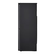 Nevera LG negra mate vista lateral derecha