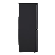 Nevera LG negra mate vista lateral izquierda