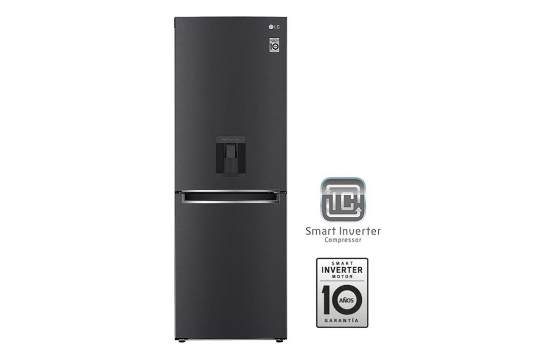 LG Nevera Tipo Europeo - 305 lts - GB33WPT - Color Negro Mate tipo acero, GB33WPT