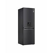 Nevera LG negra mate vista frontal derecha