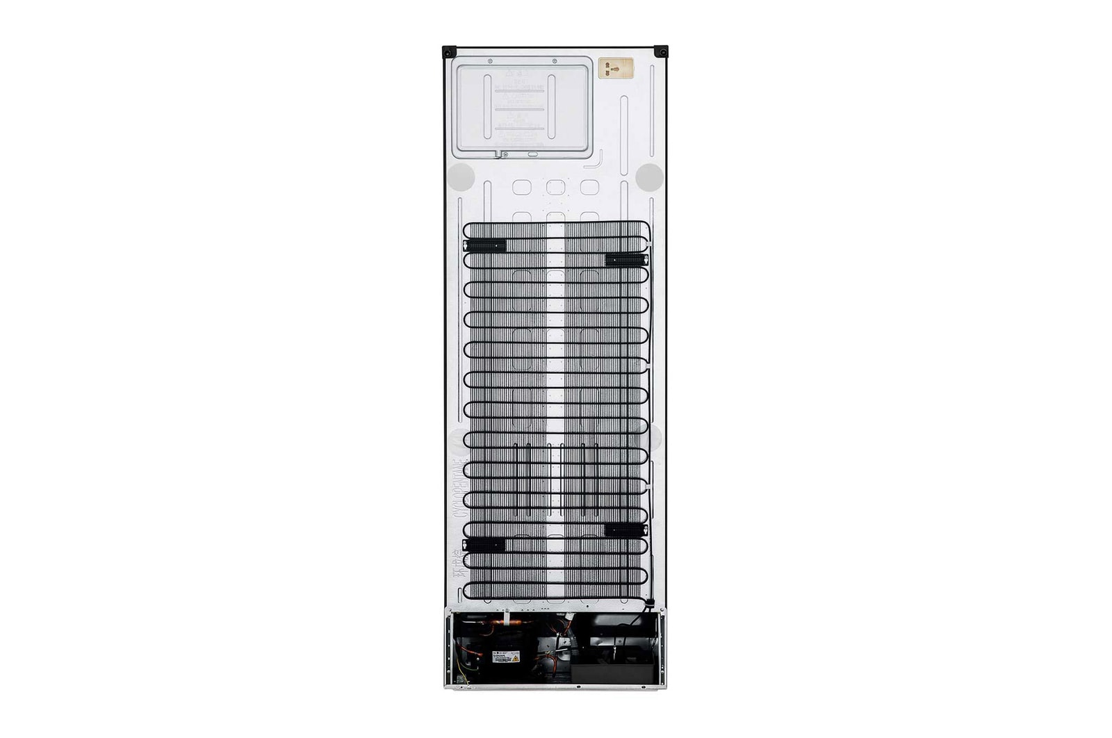 Nevera LG negra mate vista lateral trasera