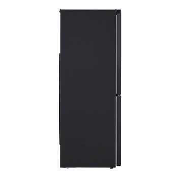 Nevera LG negra mate vista lateral izquierda