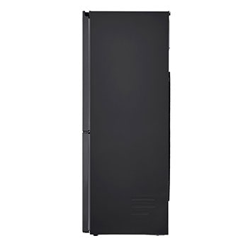 Nevera LG negra mate vista lateral derecha