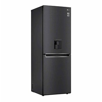 Nevera LG negra mate vista frontal derecha