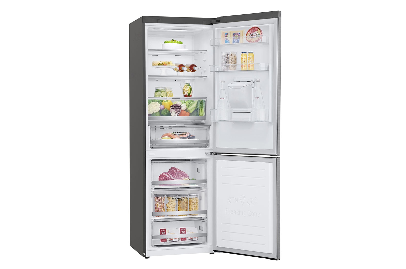 LG Nevera Tipo Europeo - 340 lts - GB37SPP - Color Plata, GB37SPP