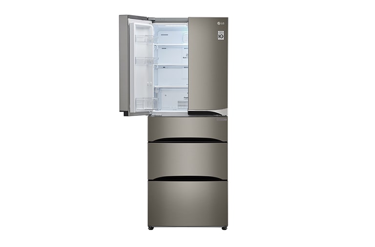 LG Nevera Tipo europeo Door-in-Door®, capacidad 499 LTS, No frost, Acabado Platinum silver, Inverter Lineal Compressor, 5 puertas, GB40MDP