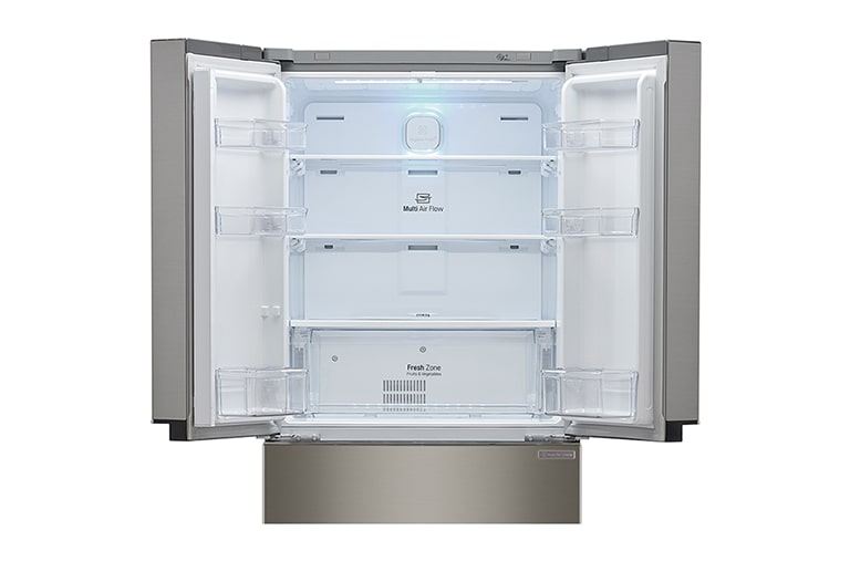 LG Nevera Tipo europeo Door-in-Door®, capacidad 499 LTS, No frost, Acabado Platinum silver, Inverter Lineal Compressor, 5 puertas, GB40MDP