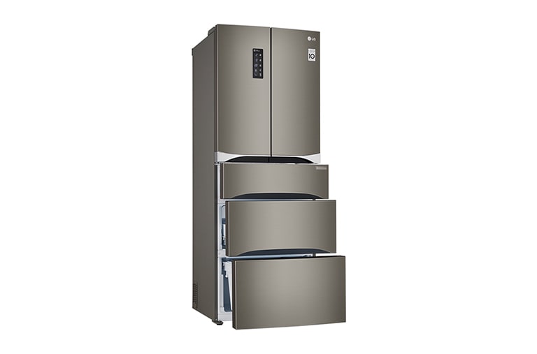 LG Nevera Tipo europeo Door-in-Door®, capacidad 499 LTS, No frost, Acabado Platinum silver, Inverter Lineal Compressor, 5 puertas, GB40MDP