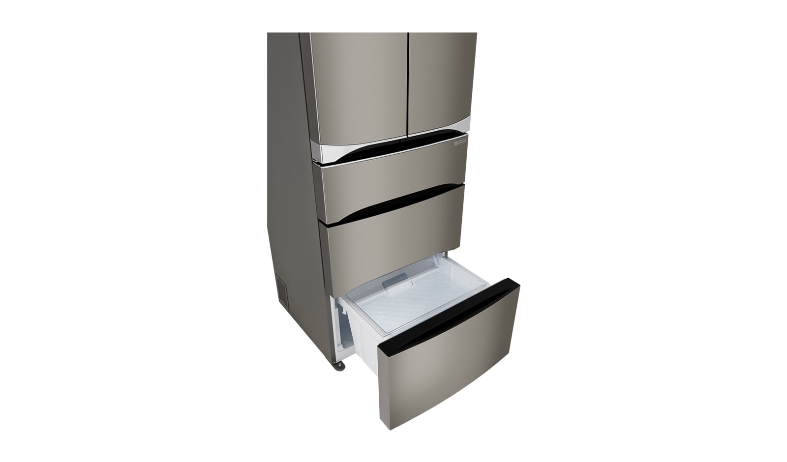 LG Nevera Tipo europeo Door-in-Door®, capacidad 499 LTS, No frost, Acabado Platinum silver, Inverter Lineal Compressor, 5 puertas, GB40MDP