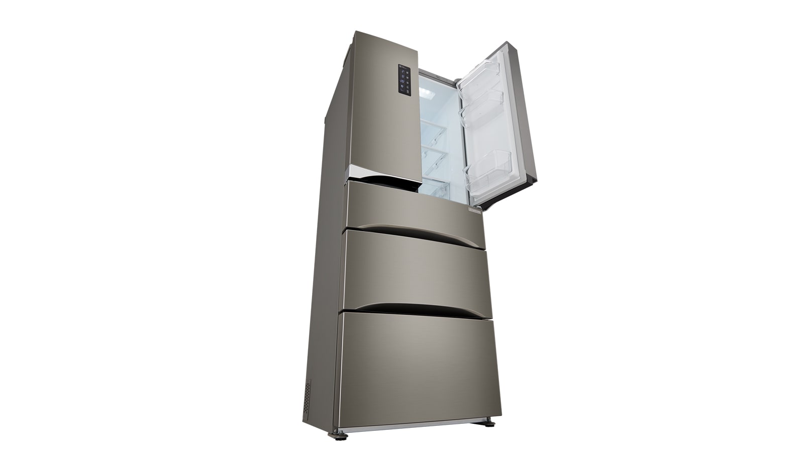 LG Nevera Tipo europeo Door-in-Door®, capacidad 499 LTS, No frost, Acabado Platinum silver, Inverter Lineal Compressor, 5 puertas, GB40MDP