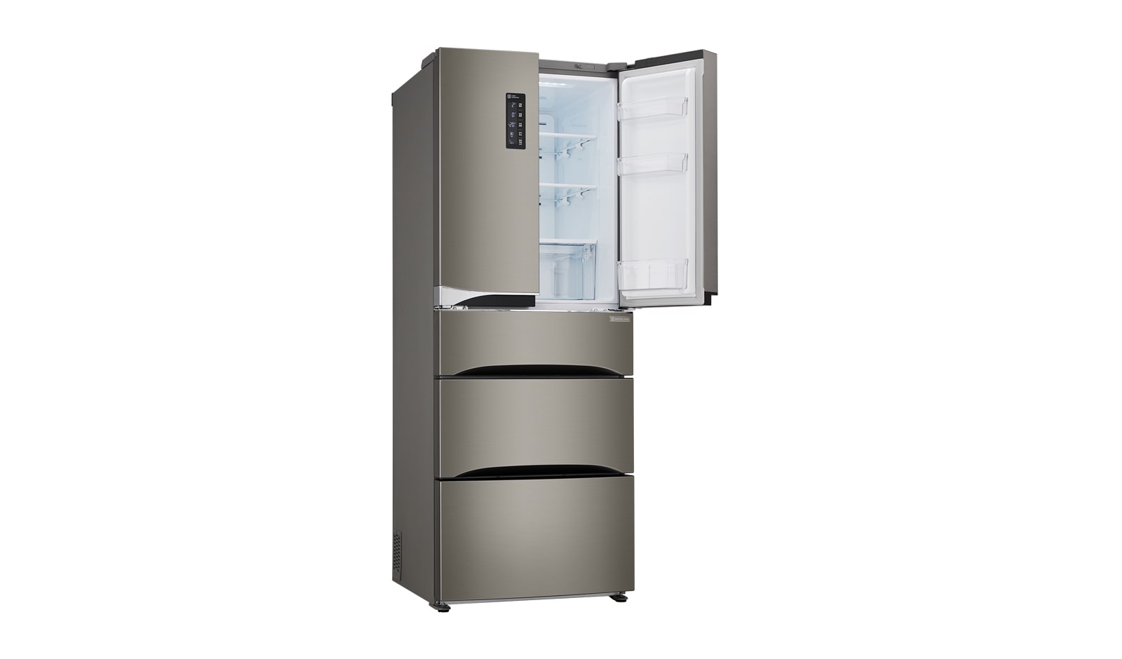 LG Nevera Tipo europeo Door-in-Door®, capacidad 499 LTS, No frost, Acabado Platinum silver, Inverter Lineal Compressor, 5 puertas, GB40MDP