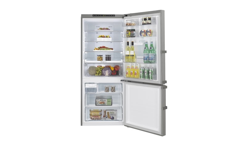 LG Nevera Tipo europeo de 450 LTS, No frost, Acabado Noble Steel, Dispensador de agua, Inverter Lineal Compressor, GB40WVN