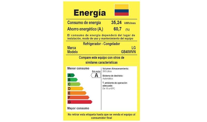 LG Nevera Tipo europeo de 450 LTS, No frost, Acabado Noble Steel, Dispensador de agua, Inverter Lineal Compressor, GB40WVN