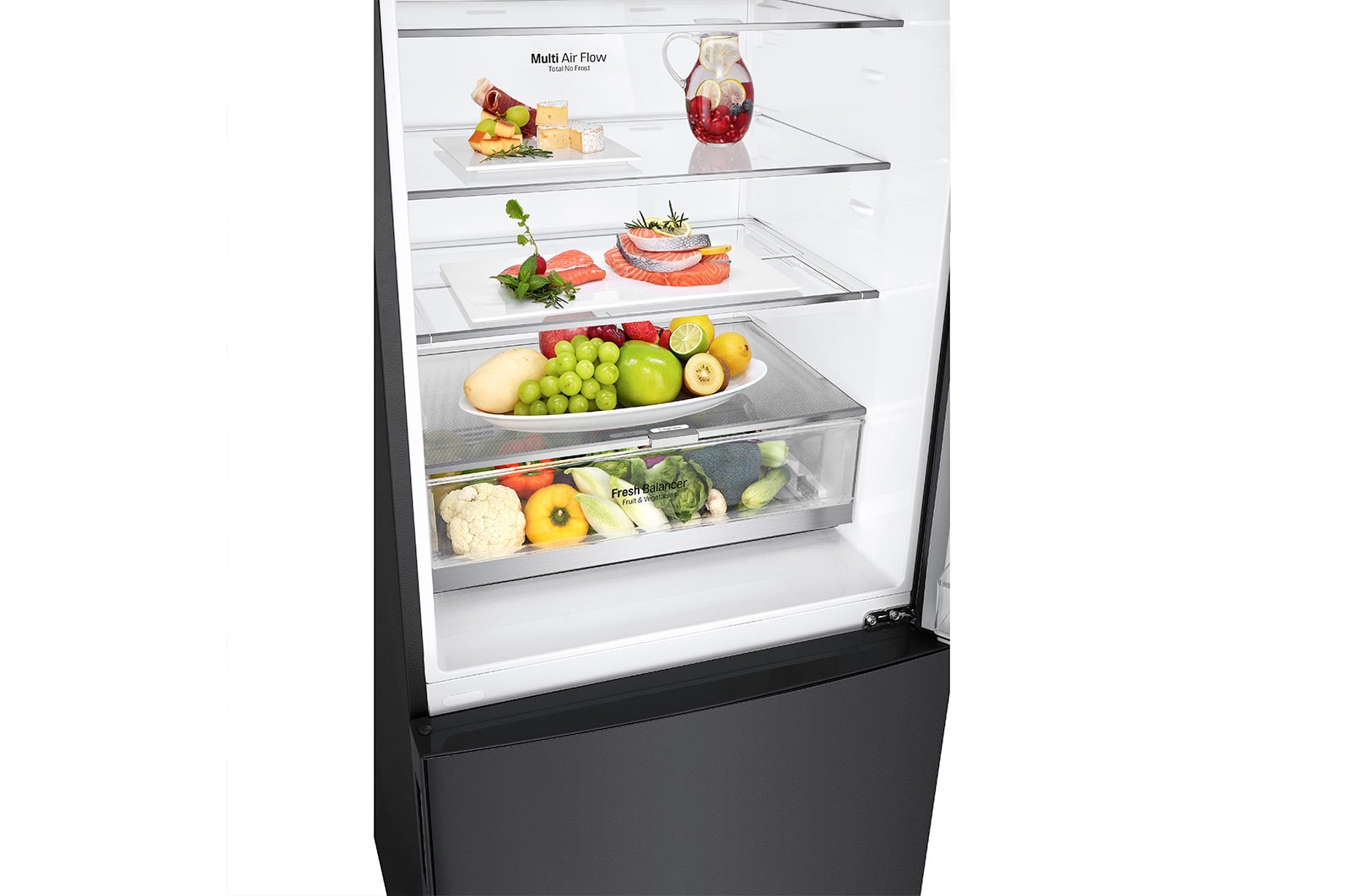 LG Nevera Europea productos en almacenamiento