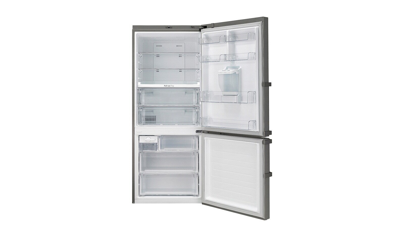 LG Nevera Tipo europeo de 496 LTS, No frost, Acabado Noble Steel, Dispensador de agua, Inverter Lineal Compressor, GB44SVN