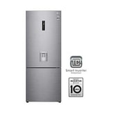 Nevera LG Bottom Mount 461L Plata Disp. agua Multi Air Flow