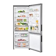 LG Nevera LG Bottom Freezer, 461lts, Tecnología NatureFRESH, Acabado Platinum Silver, GB45SPP