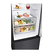 LG Nevera LG Bottom Freezer, 461lts, Tecnología NatureFRESH, Acabado Matte Black Steel, GB45SPT