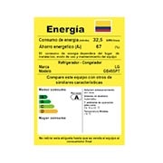 LG Nevera Tipo Europeo tarjeta de consumo energético