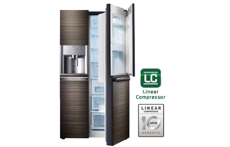 LG Nevecon No Frost, 659Lts, Puerta en Puerta, Cristal Brown, GC-J237AGPB
