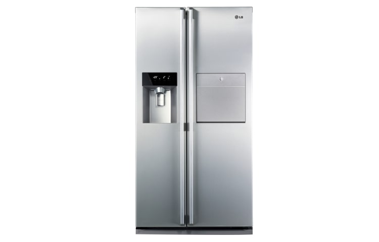 Vista frontal de Nevecón no frost, 567lts, linear compressor, home-bar, easy-steel GC-P207BSRV