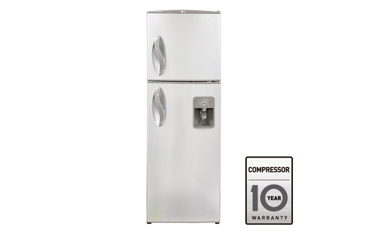 Vista frontal de Nevera no frost, 241lts, manija tipo tulipan, platinum silver 2 GM-C322QLDC