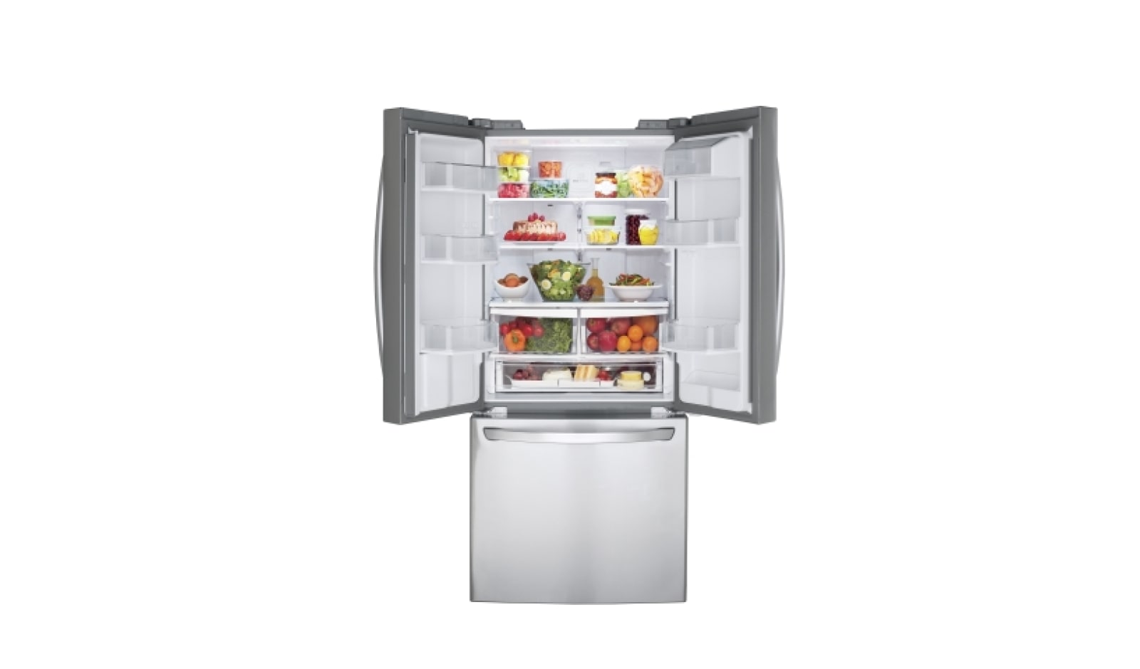 LG Nevecón Tipo europeo capacidad 646 LTS, No frost, Acabado Acero Inoxidable, Inverter Lineal Compressor, GM-F223RSXM