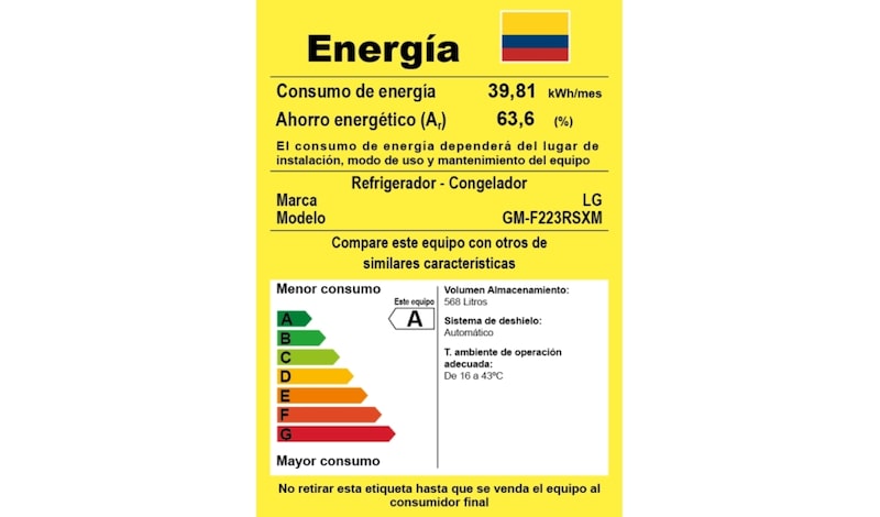 LG Nevecón Tipo europeo capacidad 646 LTS, No frost, Acabado Acero Inoxidable, Inverter Lineal Compressor, GM-F223RSXM