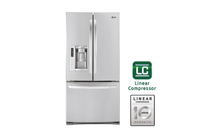 LG Nevecon tipo europeo, No Frost, 761Lts, Linear Compressor, Acero inoxidable, GM-L268FSXP