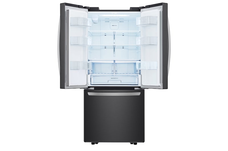 Vista Frontal con puerta superior arriba del Nevecon French Door LG GM22SGT