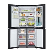 Open door with food