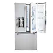 Vista frontal de Nevecón Tipo europeo Door-in-Door®, capacidad 738 LTS, No frost, Acabado Acero Inoxidable, Filtro Fresh Filter, Inverter Lineal Compressor GM63SDS