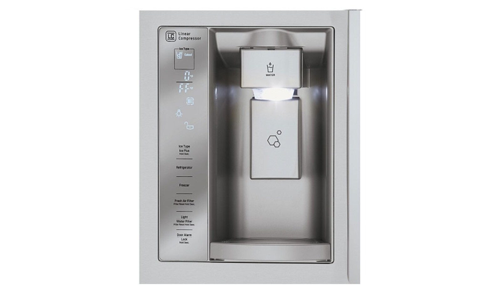 LG Nevecón Tipo europeo Door-in-Door®, capacidad 738 LTS, No frost, Acabado Acero Inoxidable, Filtro Fresh Filter, Inverter Lineal Compressor, GM63SDS