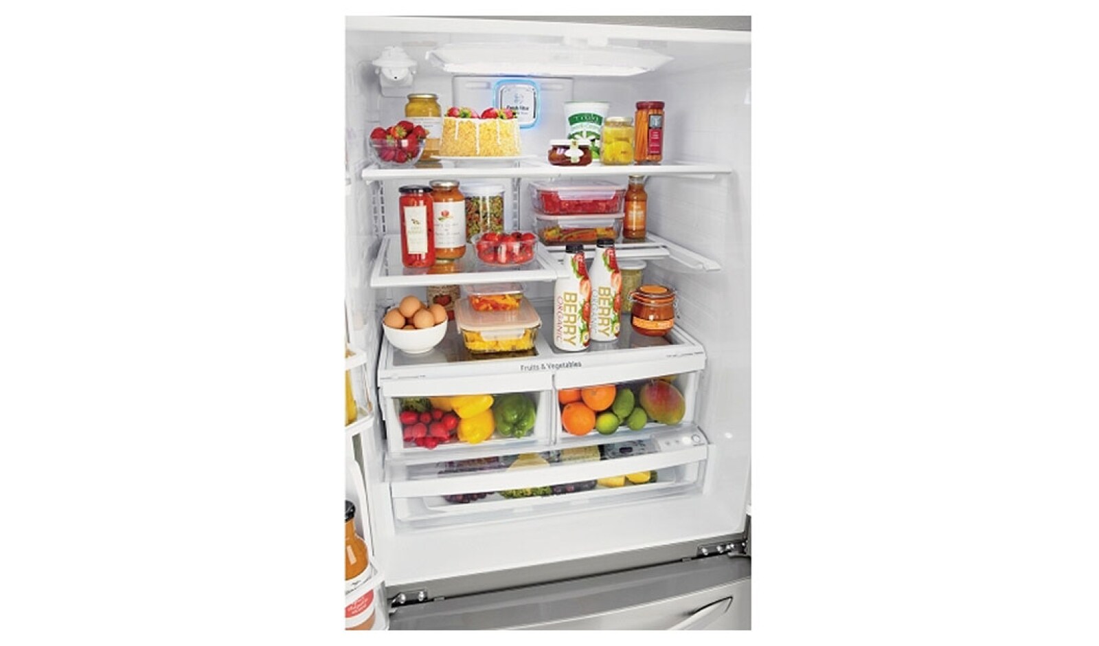 LG Nevecón Tipo europeo Door-in-Door®, capacidad 738 LTS, No frost, Acabado Acero Inoxidable, Filtro Fresh Filter, Inverter Lineal Compressor, GM63SDS