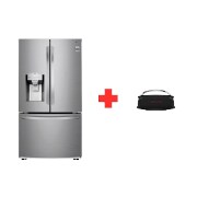 Vista frontal del refrigerador con vista frontal de 30 grados xboom