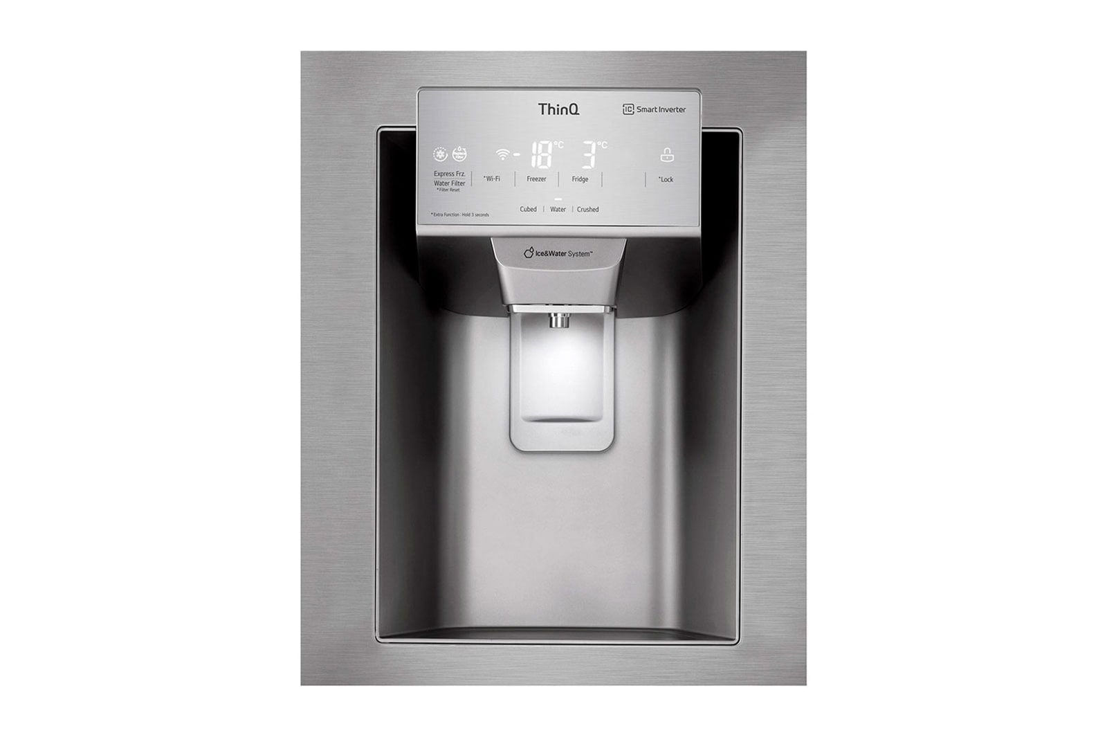 Vista dispensador de agua de Nevecón LG GM78SGP