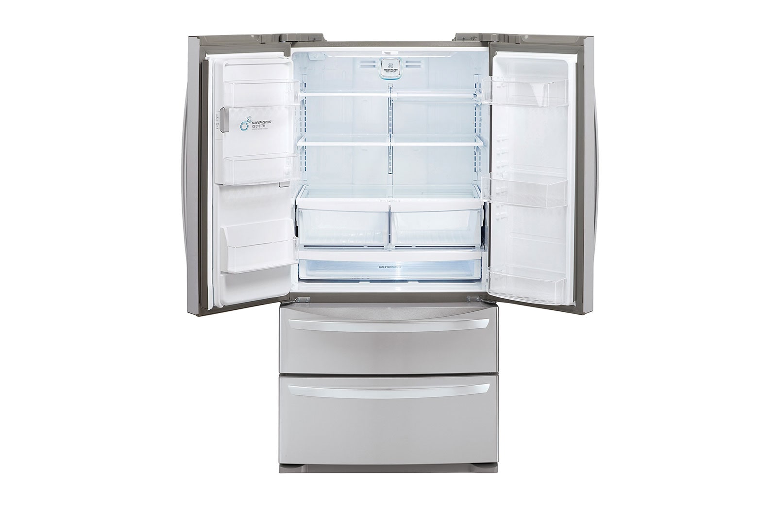 LG Nevecón Tipo europeo 4 puertas, capacidad 784 LTS, No frost, Acabado Acero Inoxidable, Inverter Lineal Compressor, GM80SGS