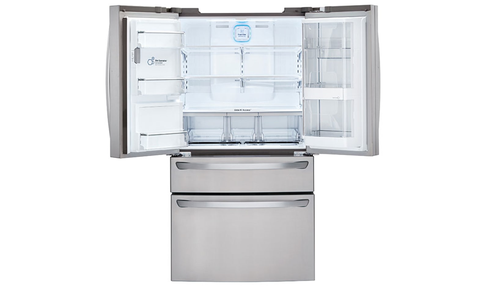 LG Nevecón Tipo europeo Door-in-Door®, capacidad 895 LTS, No frost, Acabado Acero Inoxidable, Filtro Hygiene Fresh+®, Cajón CustomChill, Inverter Lineal Compressor, GM84SDS