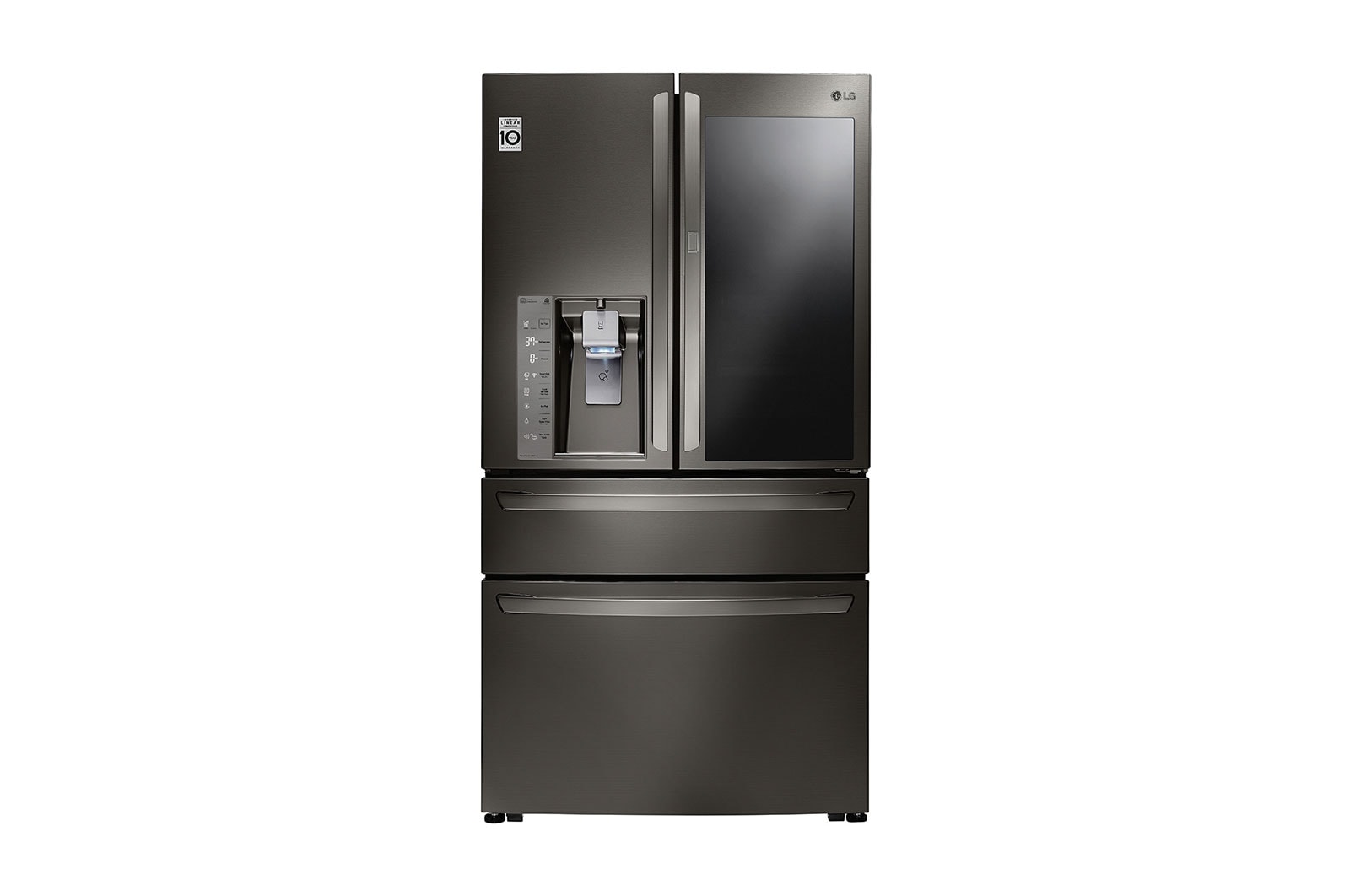 LG InstaView Door-in-Door™ de 895 LTS Nevecón Tipo Europeo acabado Black Steel con Inverter Linear Compressor, GM84SXD