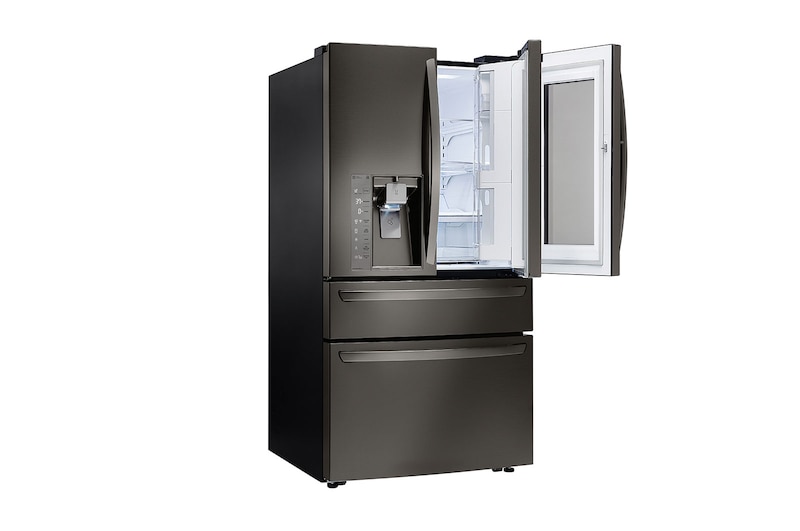 LG InstaView Door-in-Door™ de 895 LTS Nevecón Tipo Europeo acabado Black Steel con Inverter Linear Compressor, GM84SXD