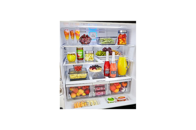 LG InstaView Door-in-Door™ de 895 LTS Nevecón Tipo Europeo acabado Black Steel con Inverter Linear Compressor, GM84SXD