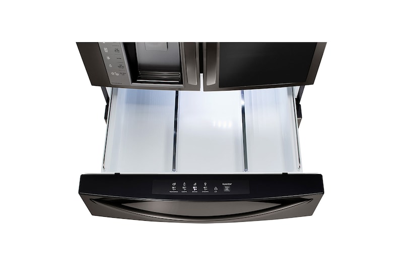 LG InstaView Door-in-Door™ de 895 LTS Nevecón Tipo Europeo acabado Black Steel con Inverter Linear Compressor, GM84SXD