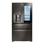 LG InstaView Door-in-Door™ de 895 LTS Nevecón Tipo Europeo acabado Black Steel con Inverter Linear Compressor, GM84SXD