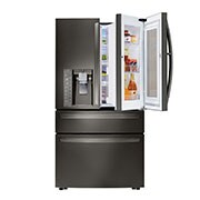 LG InstaView Door-in-Door™ de 895 LTS Nevecón Tipo Europeo acabado Black Steel con Inverter Linear Compressor, GM84SXD