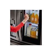 LG InstaView Door-in-Door™ de 895 LTS Nevecón Tipo Europeo acabado Black Steel con Inverter Linear Compressor, GM84SXD