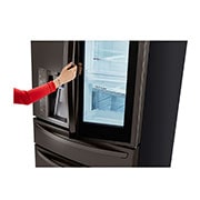 LG InstaView Door-in-Door™ de 895 LTS Nevecón Tipo Europeo acabado Black Steel con Inverter Linear Compressor, GM84SXD