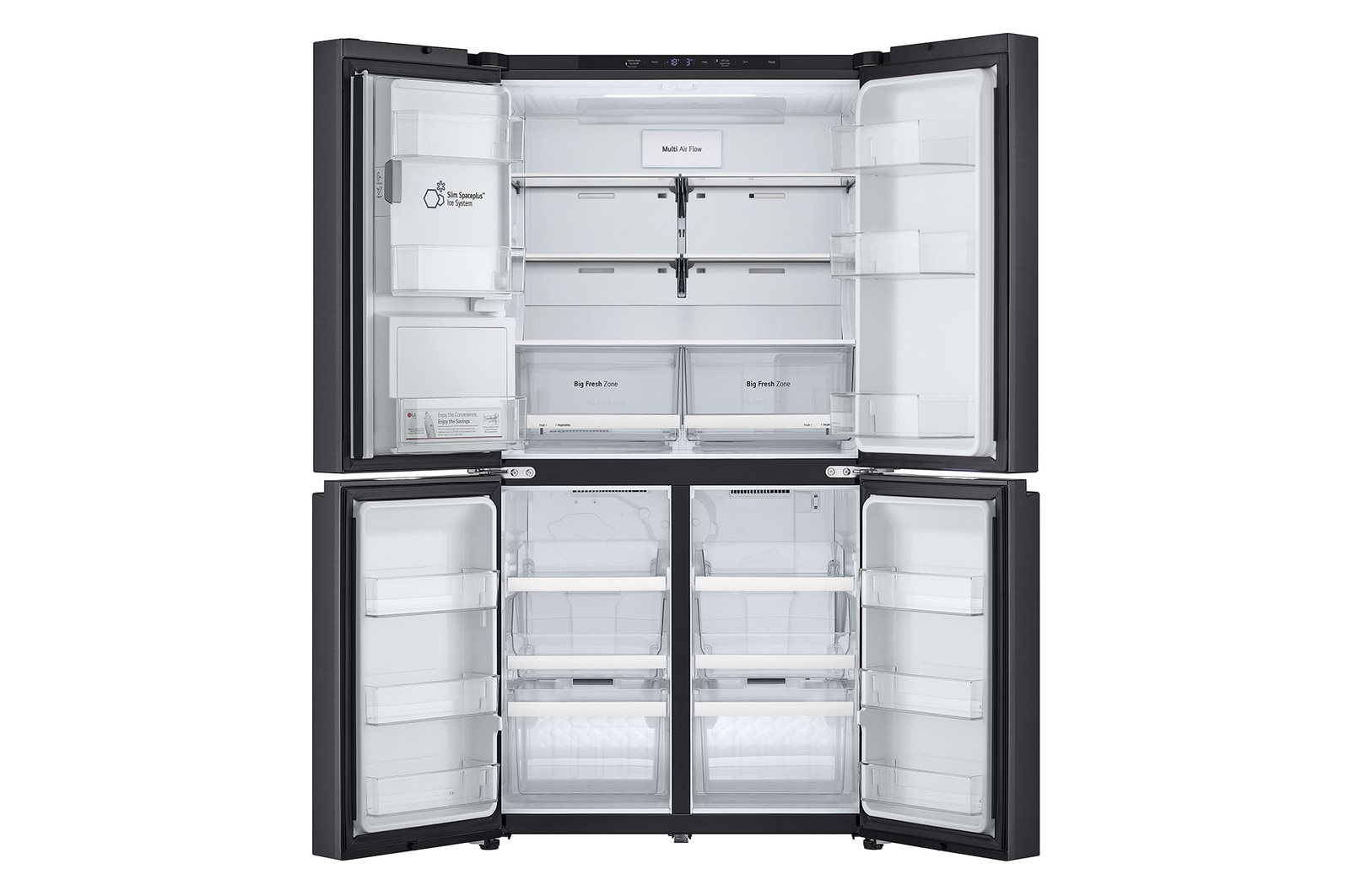 front view full door open without food